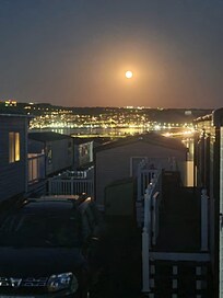 Night time view of Portland