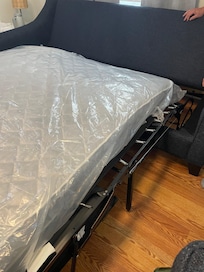 Sofa bed broken, top would not lock in so it kept falling down.