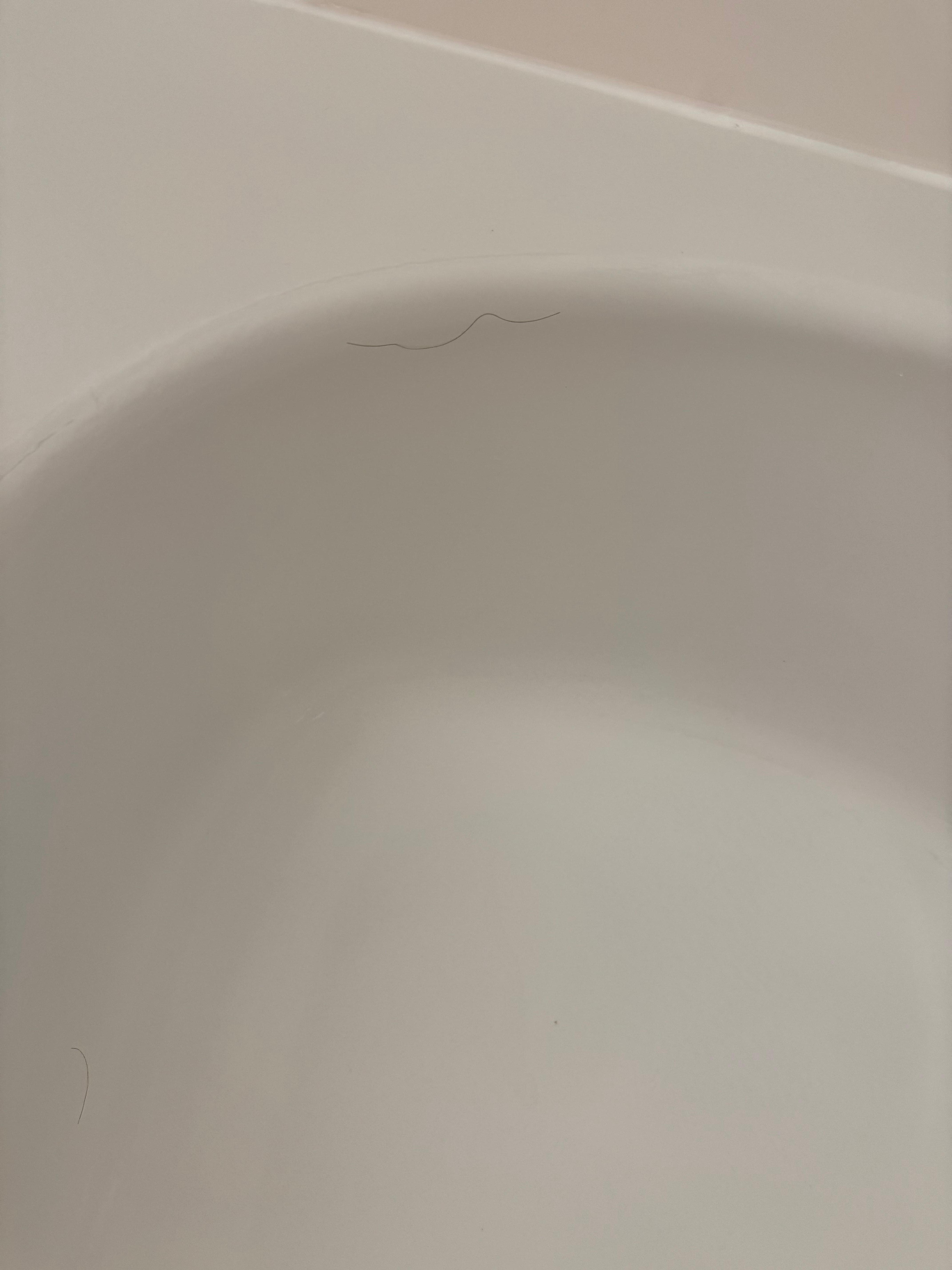 Hair in shower. 