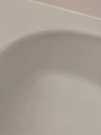 Hair in shower.