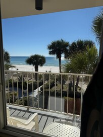 Beach view from private balcony