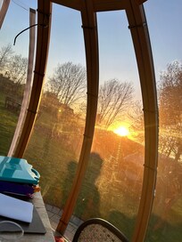 Sunset from Heated Pod