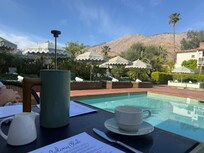 French press by the pool. Need I say more?
