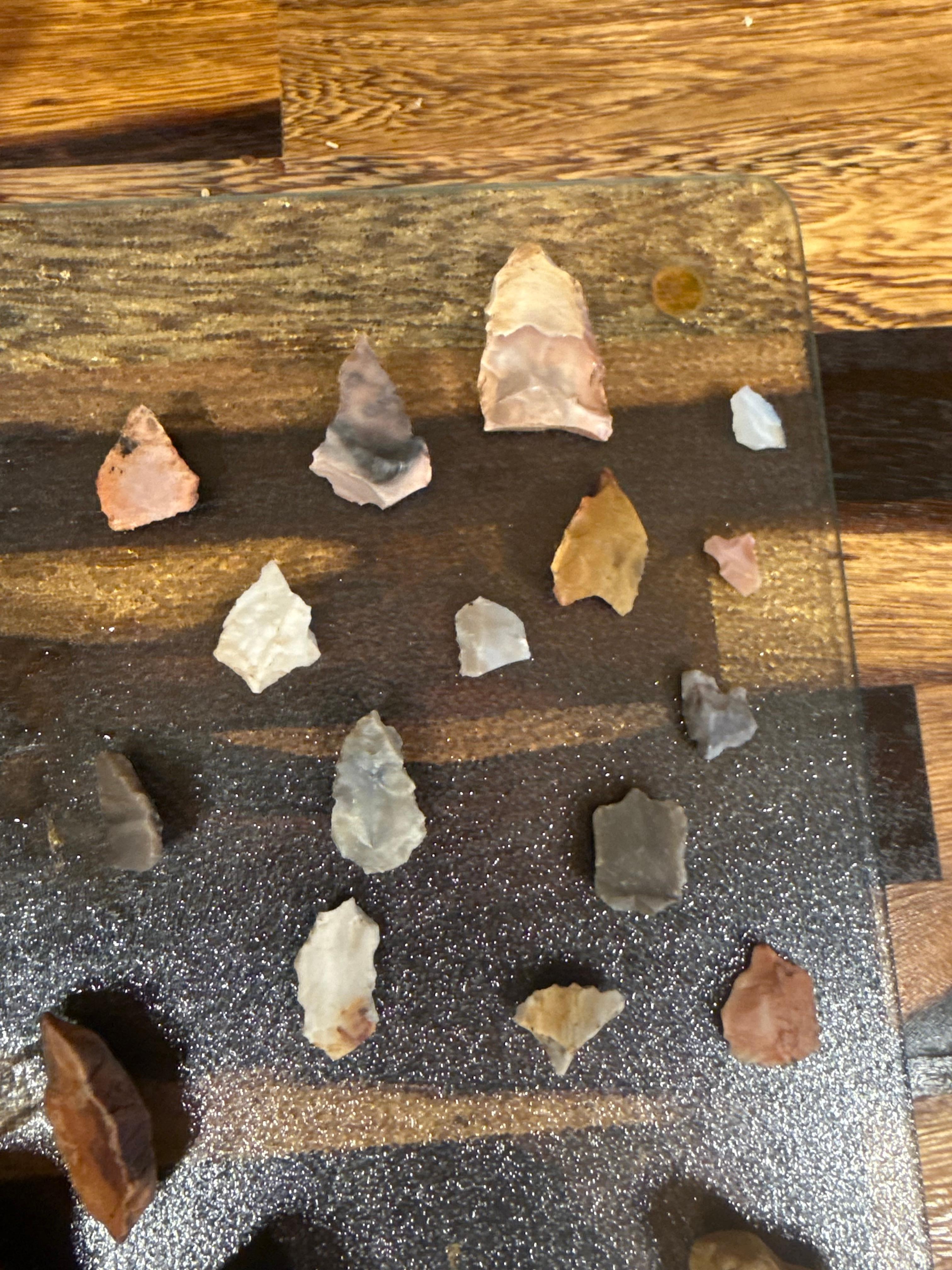 Arrow heads and chips we found on property! 
