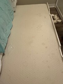 A DISGUSTING mattress in the kids room. 🤢