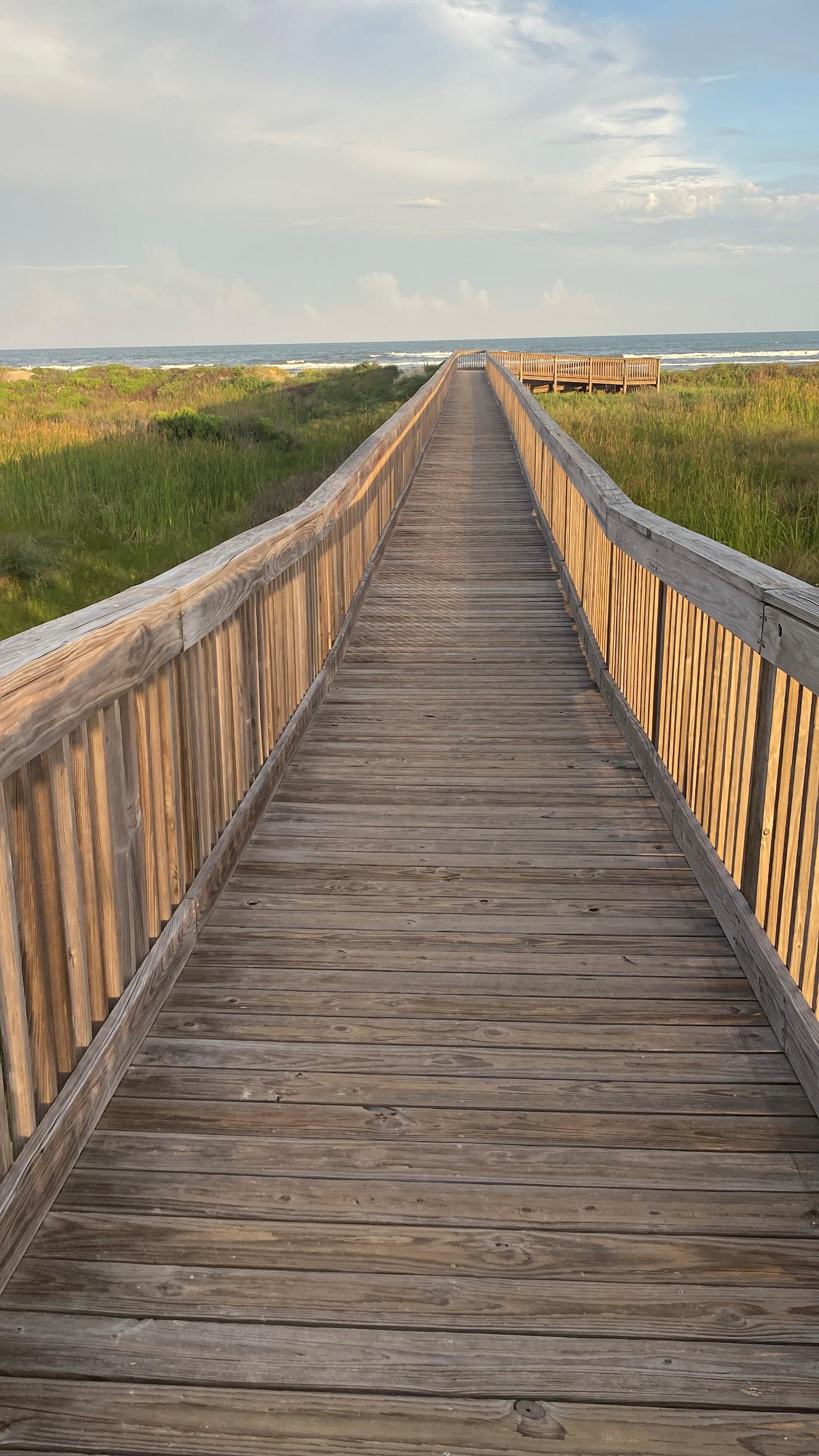 Walk from the beach club to the beach