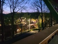 Evening view from the balcony/front deck.