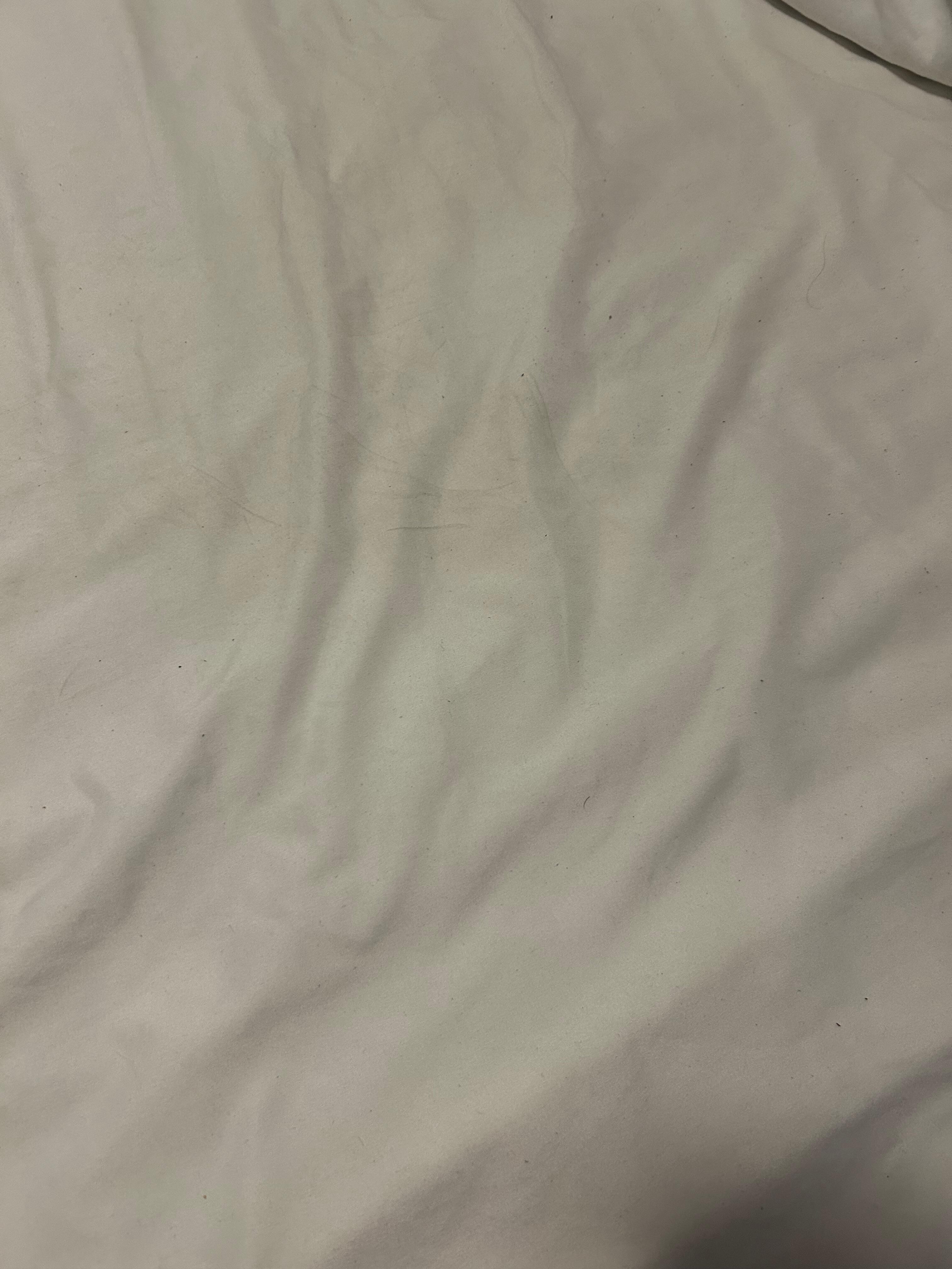 Dirty foot marks on sheets