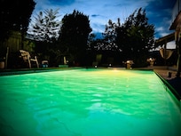 The pool at night