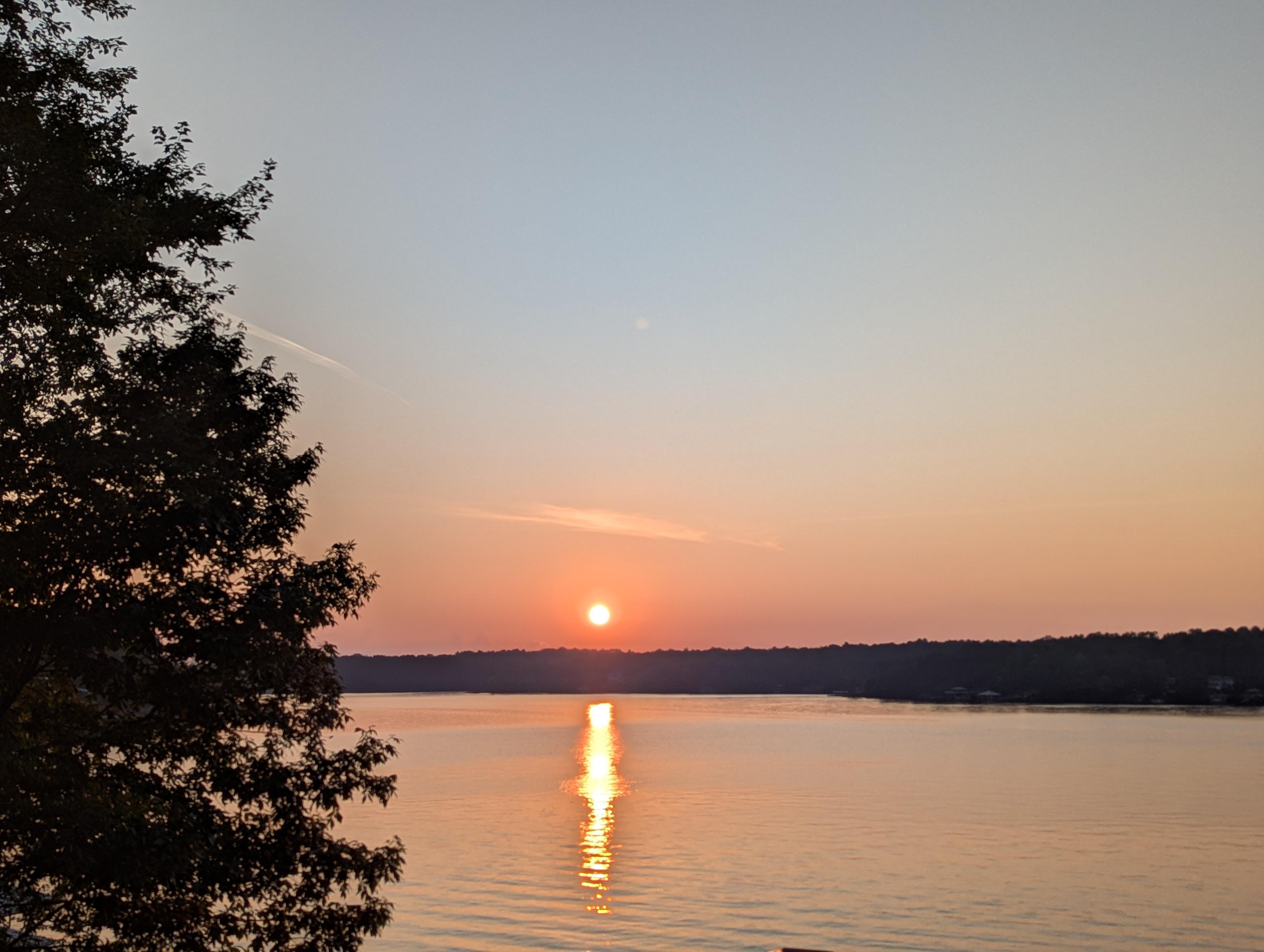 Sunset with clear sky