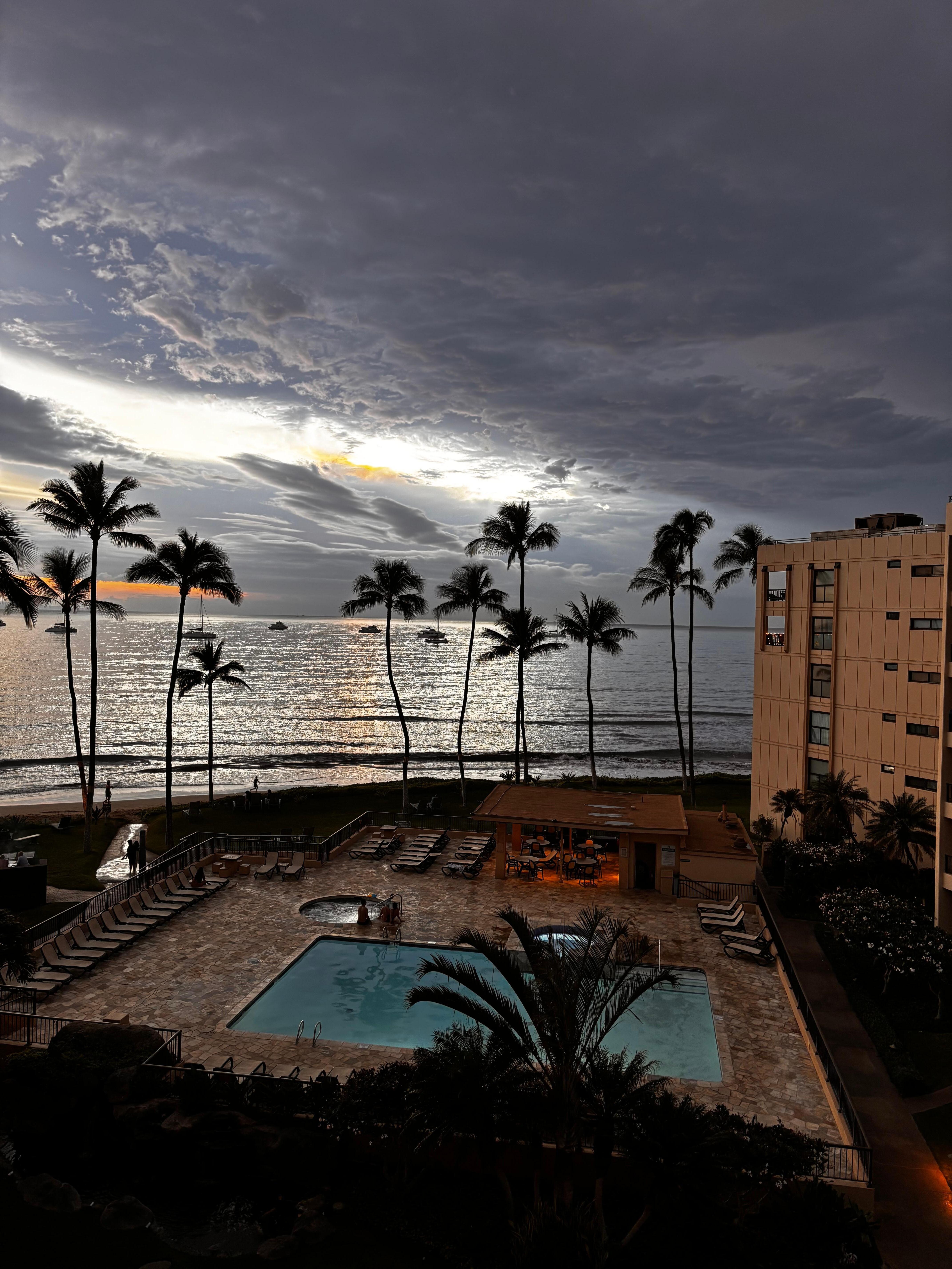 Pool/beach view from balcony