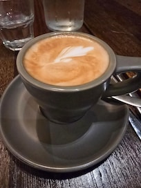 Popular flat white coffee