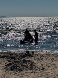 A beach day at Petoskey State Park