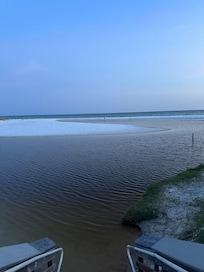 coastal lake beach access - it was up to our waist but this probably changes from week to week?