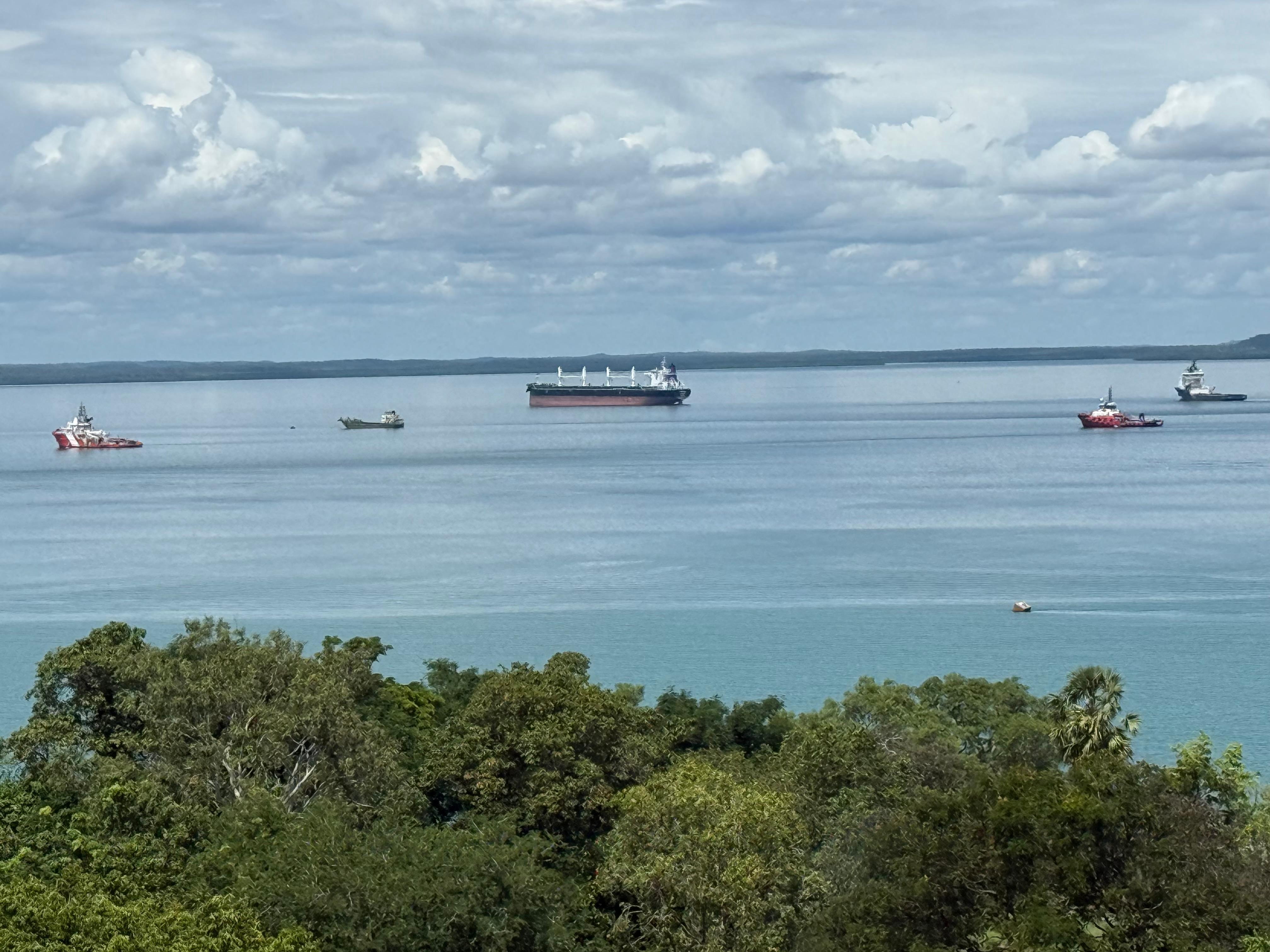 Views of sea traffic from the room