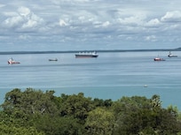 Views of sea traffic from the room