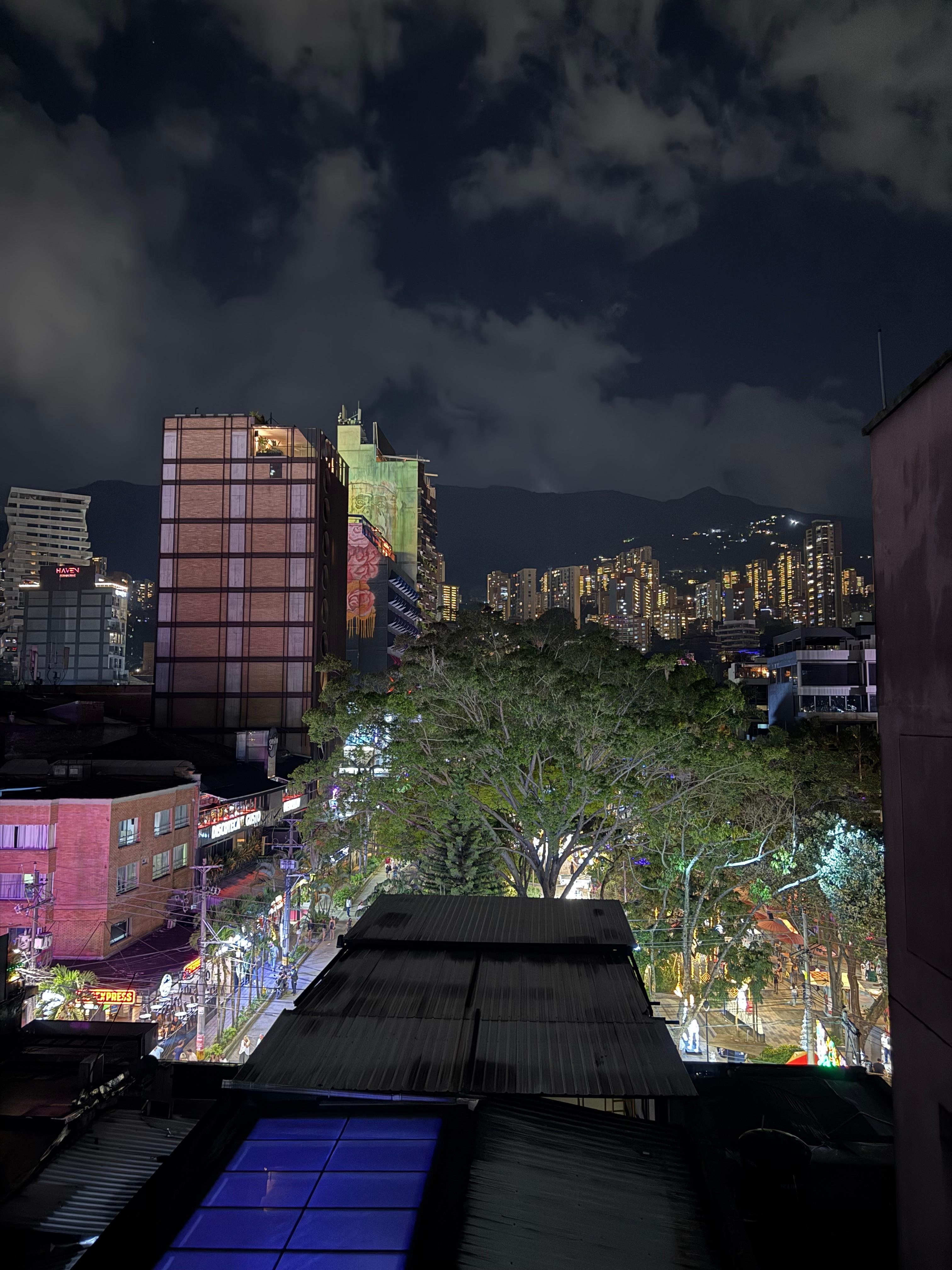 View from suite nighttime 