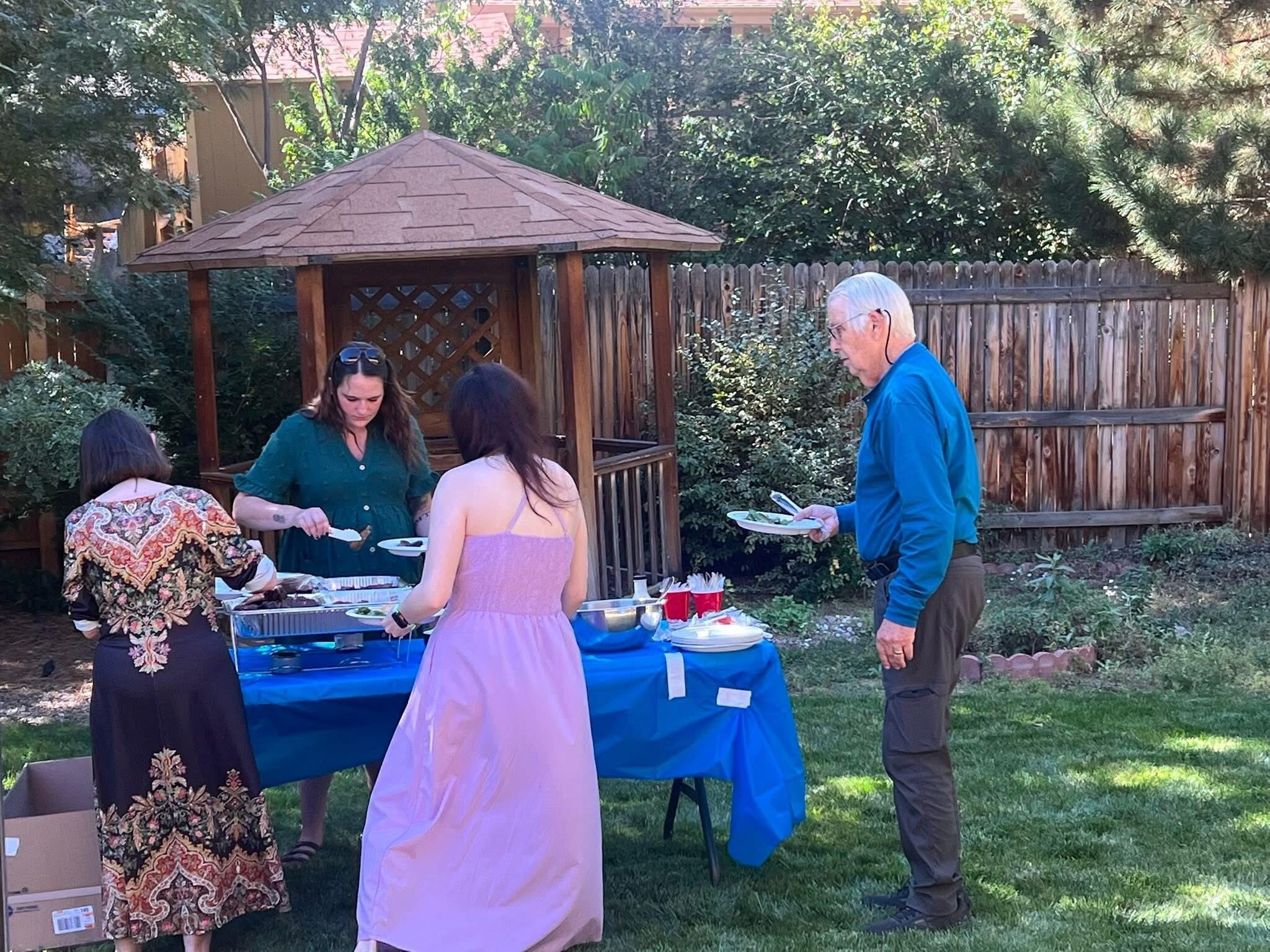 Had a catered lunch and it was a lovely day so we could be outside.