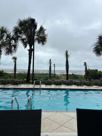 Outdoor beach view from outdoor pool area