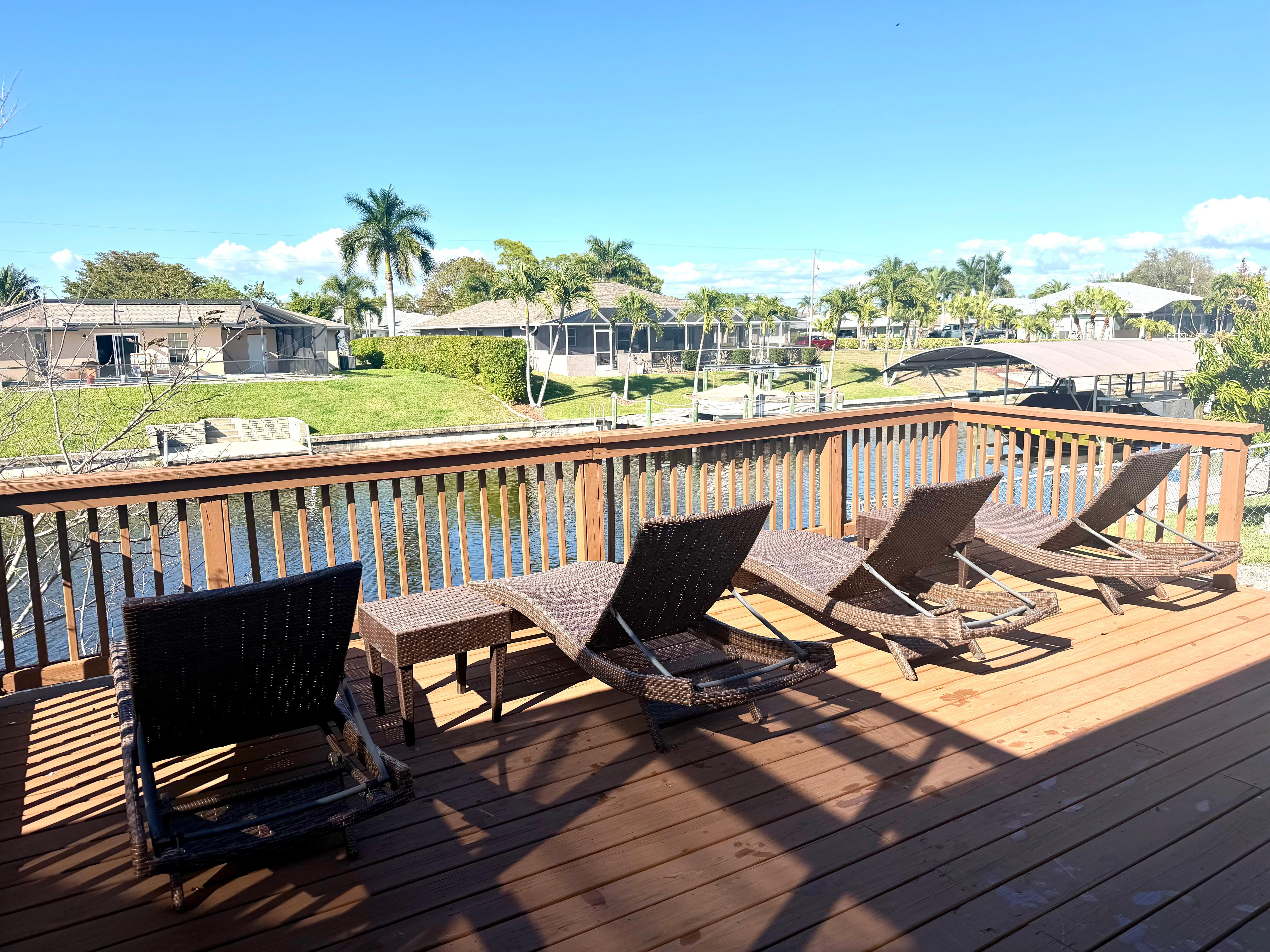 This is the actual furniture on the sun deck 