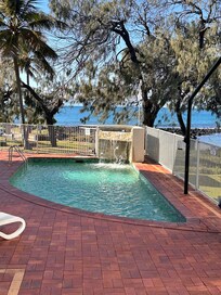The very inviting pool outside the side door of the apartment.
