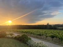 Beautiful sunset from the back lawn