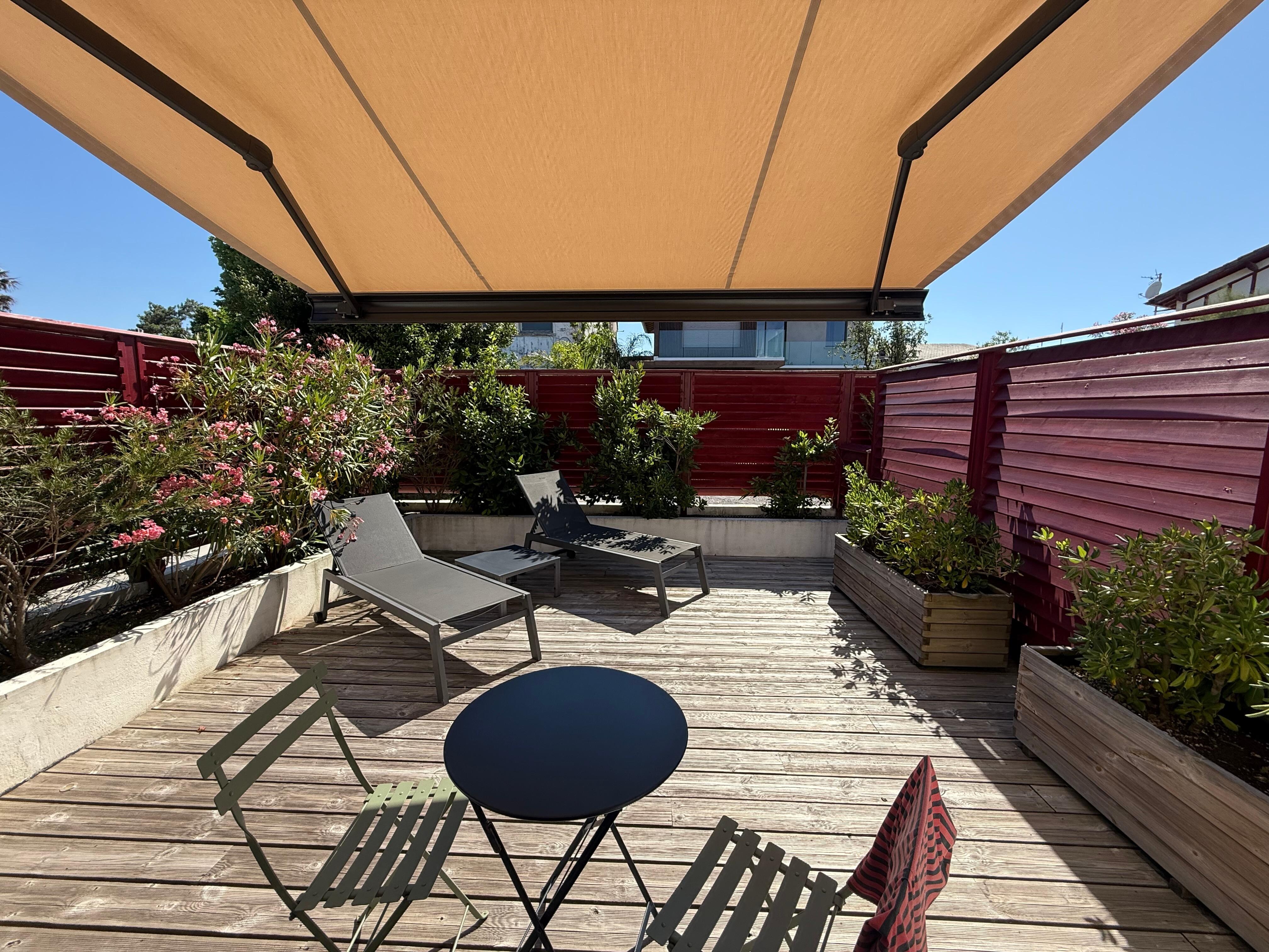 Die private Terrasse unseres Zimmers 
