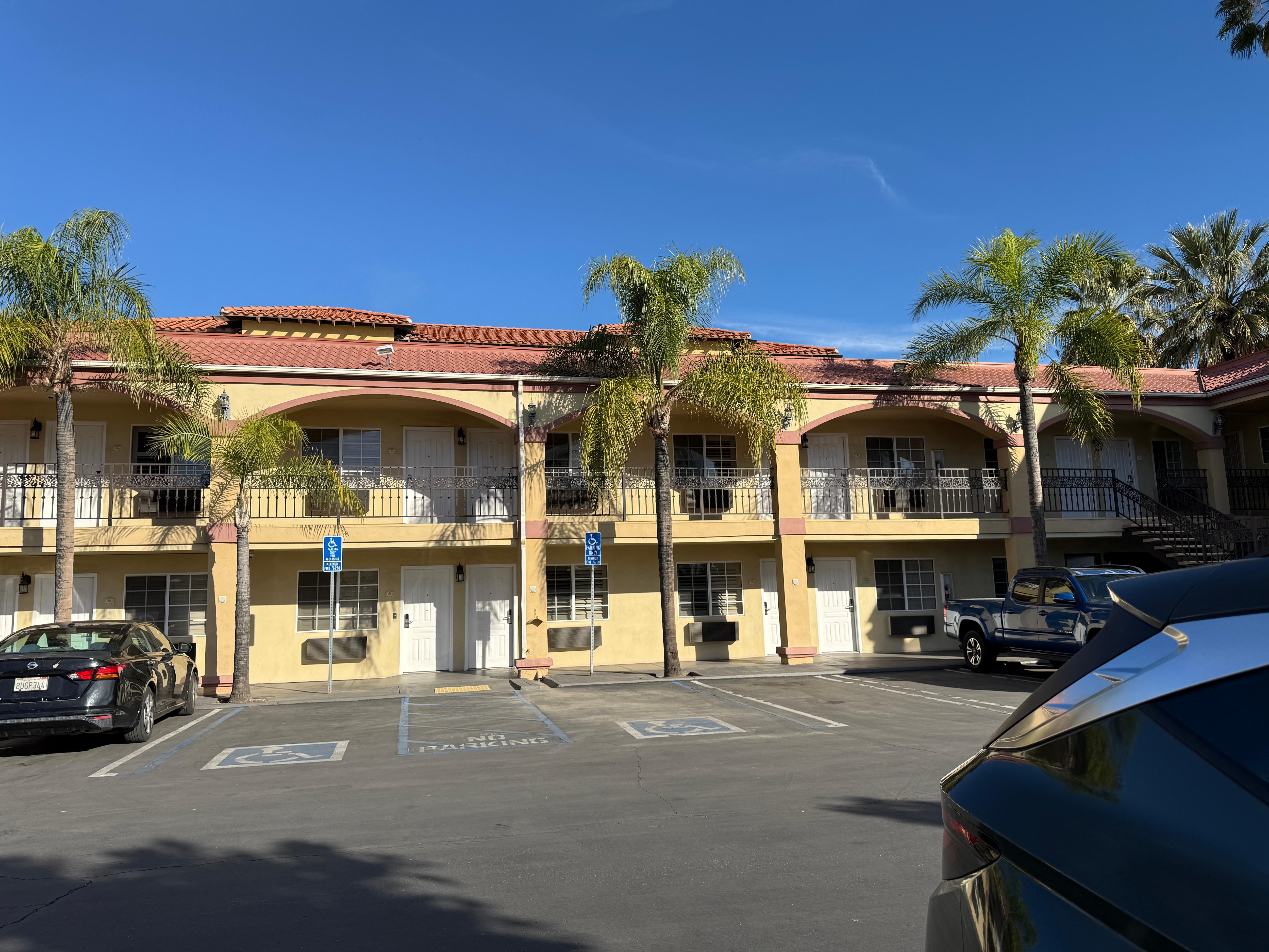 View from the parking lot.