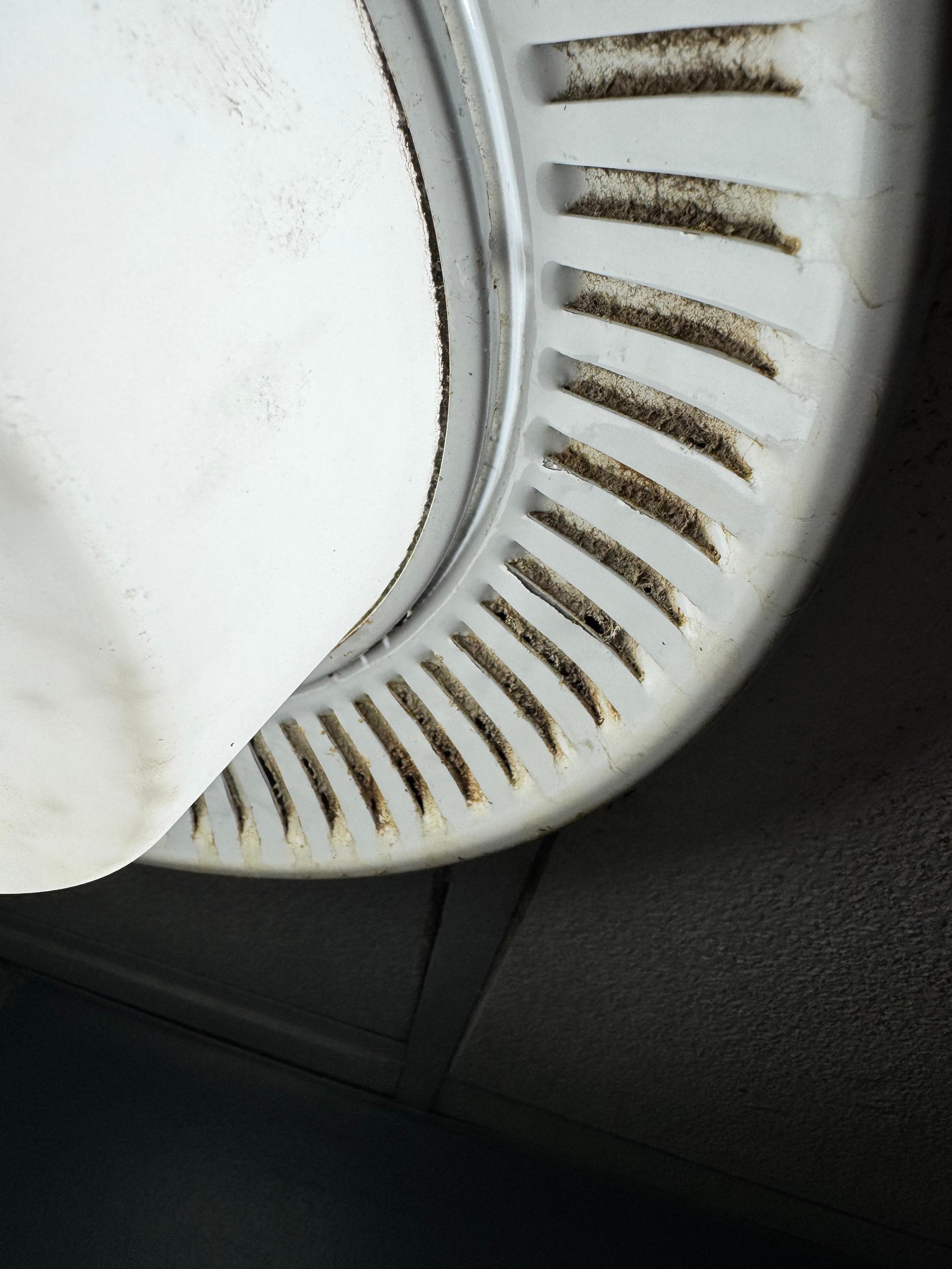 Dusty bathroom’s vent.
