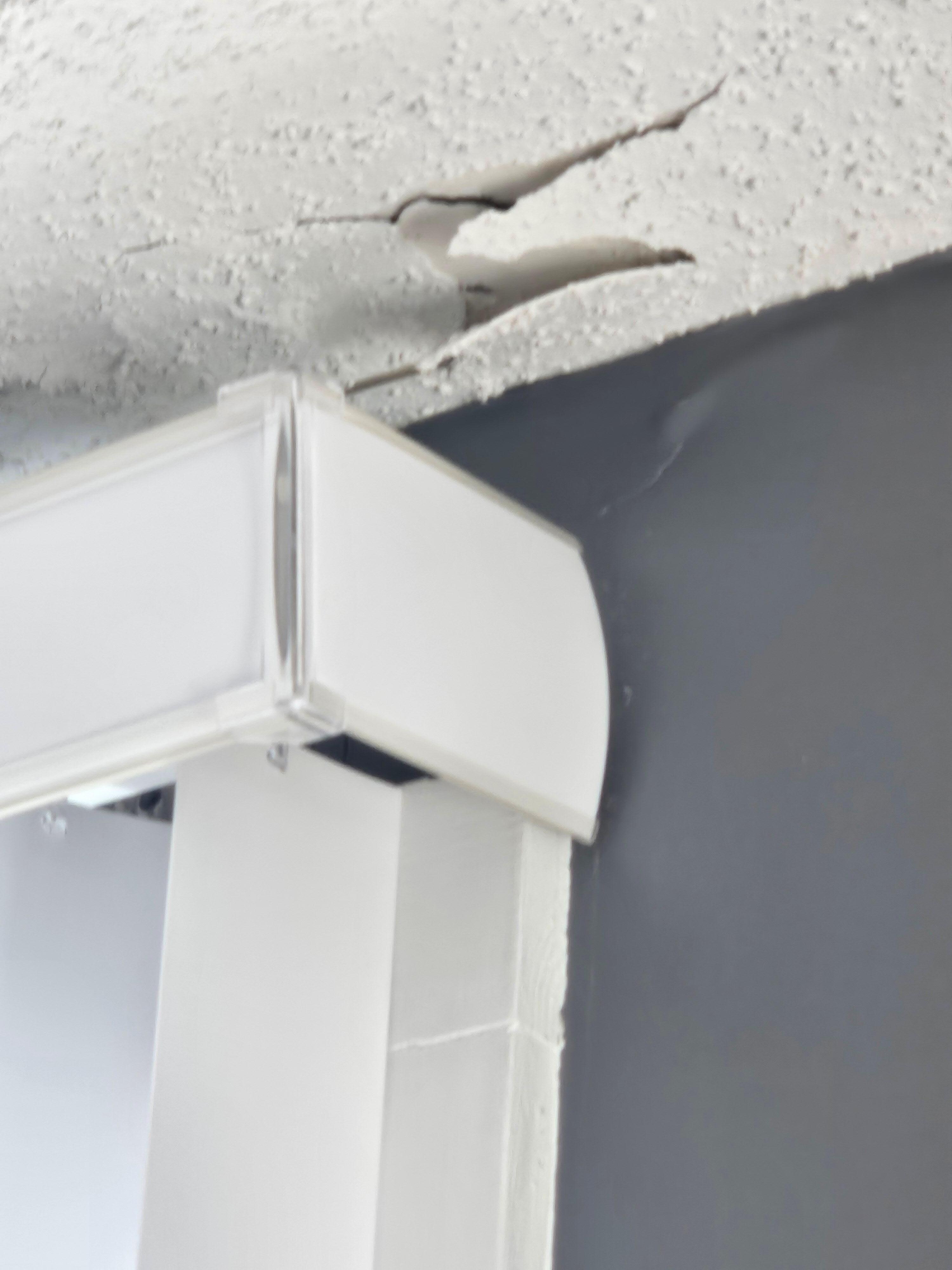 Ceiling chipping off.