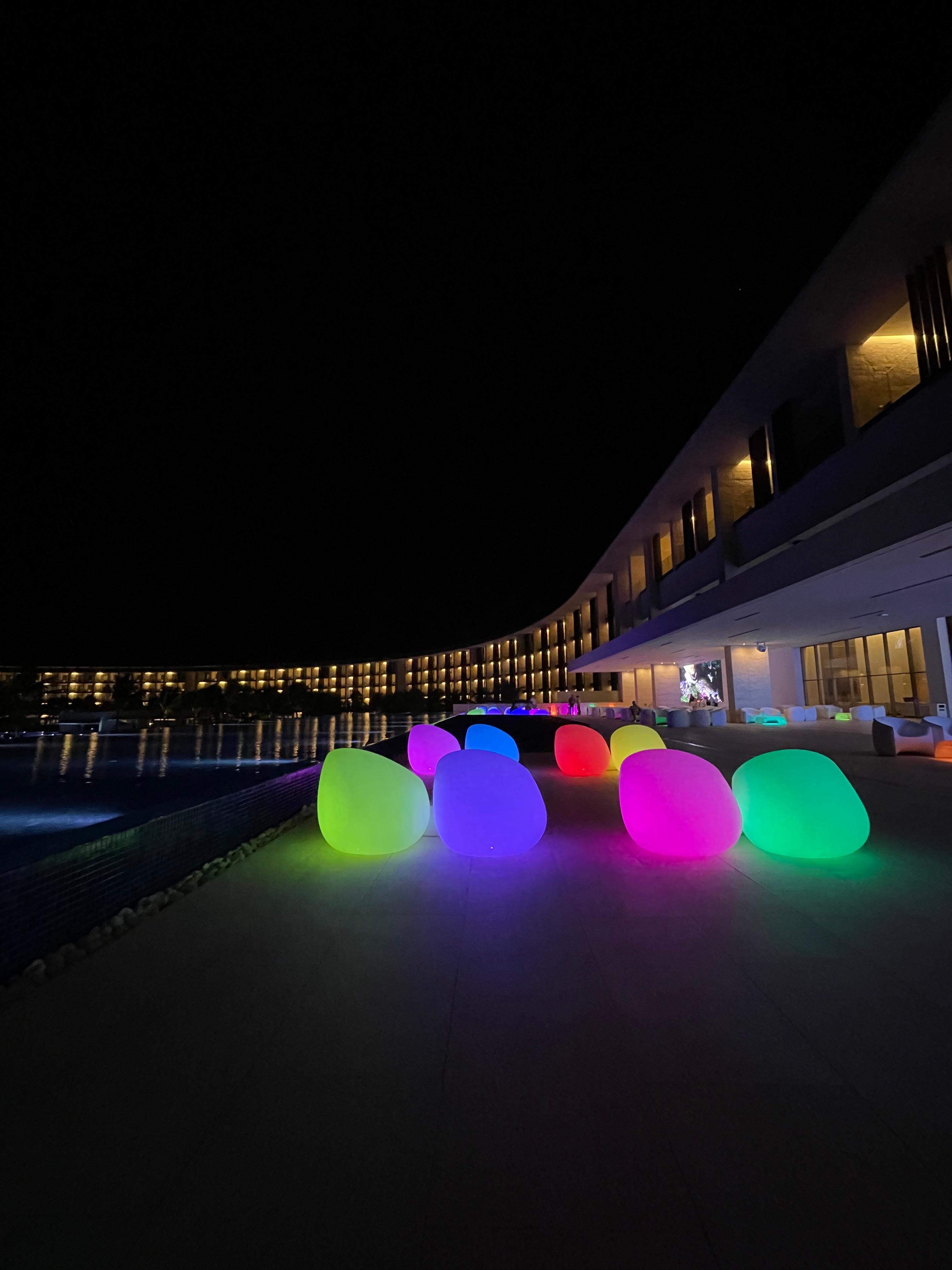 Lobby area at night