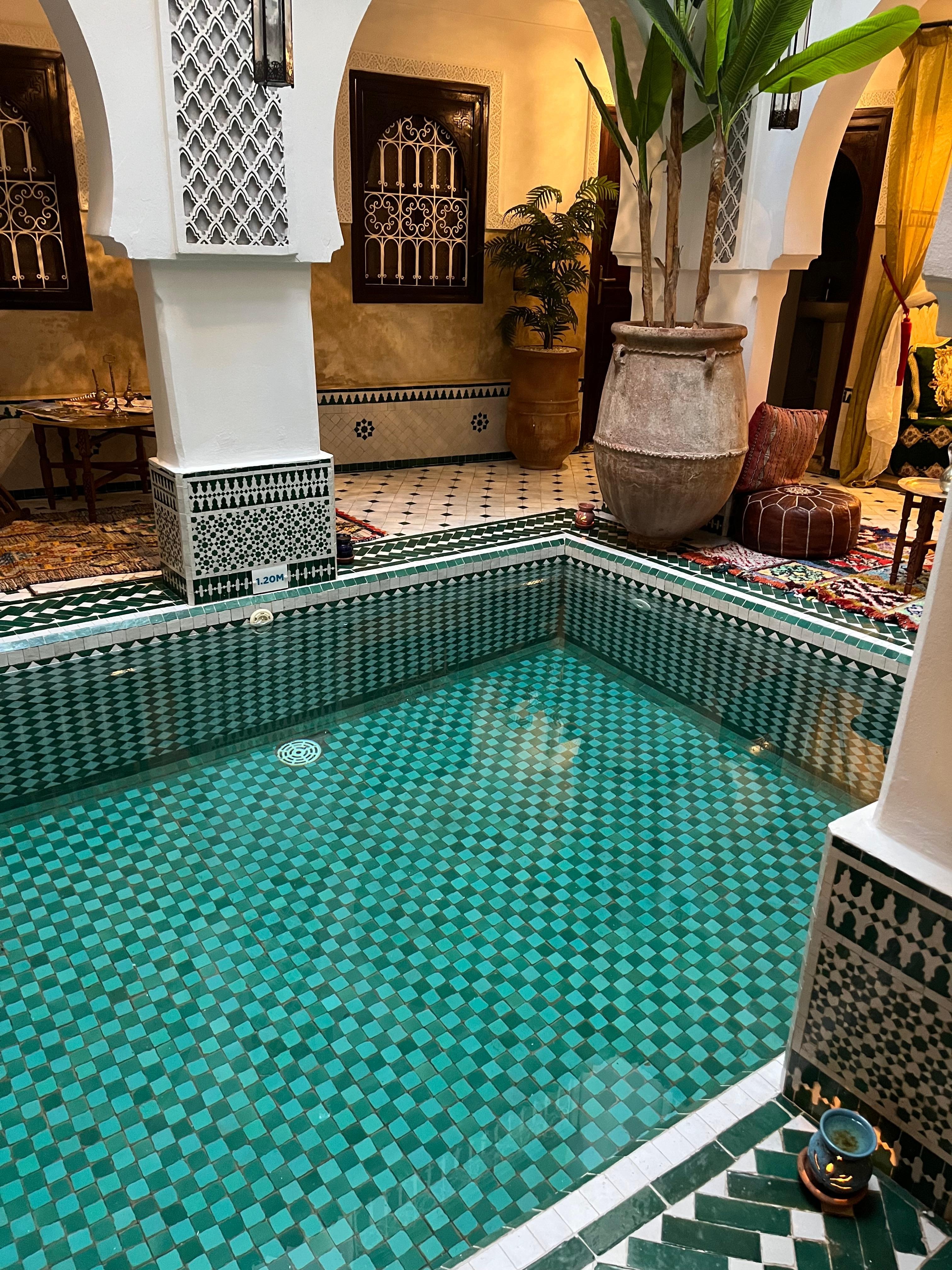 Pool, reception area