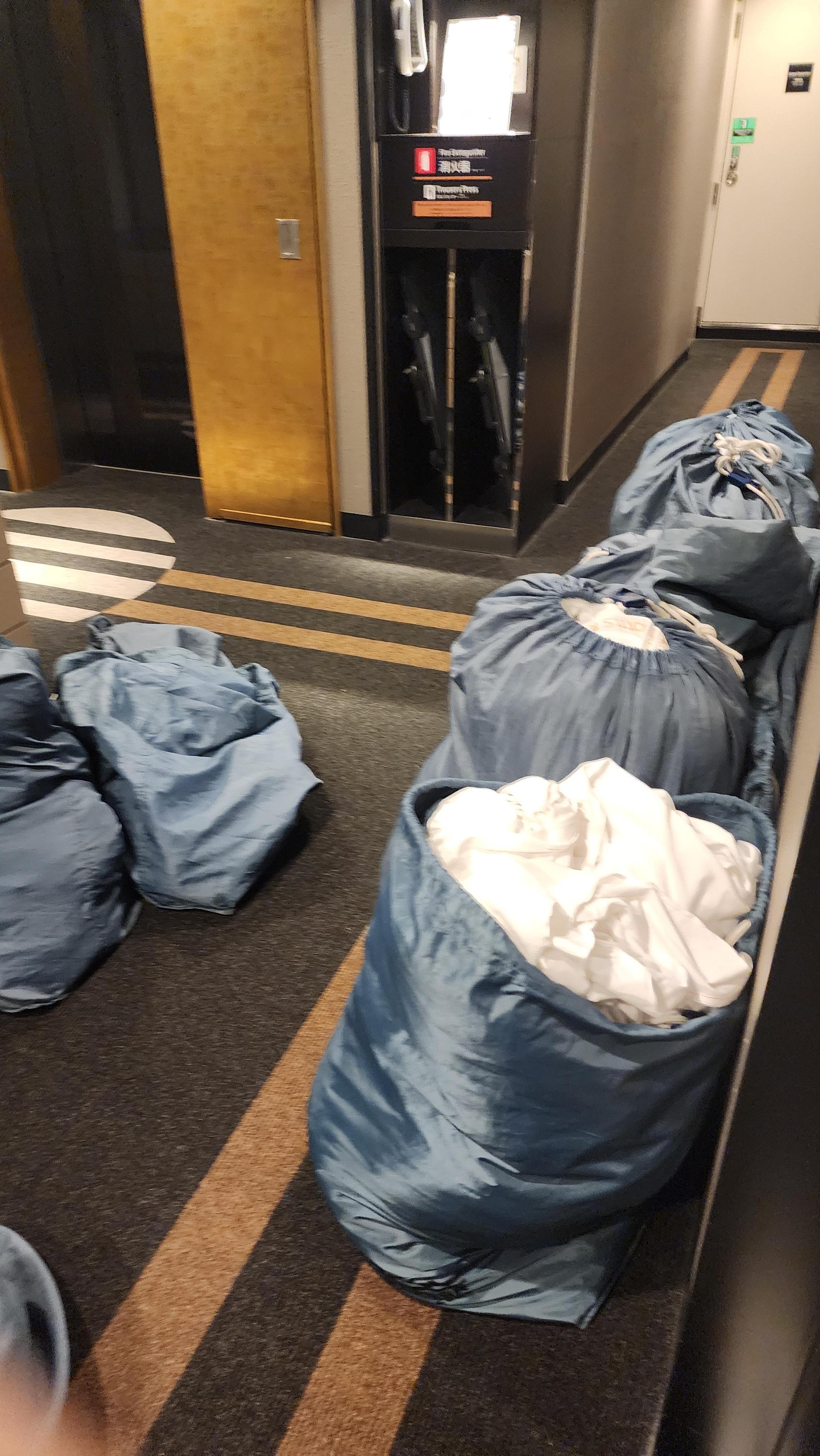 Dirty linen outside my room