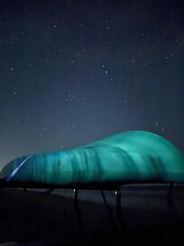 Beautiful stars on our nightly drive in our truck on the beach (kayak on the roof).