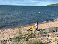 Chilling at Herbster beach