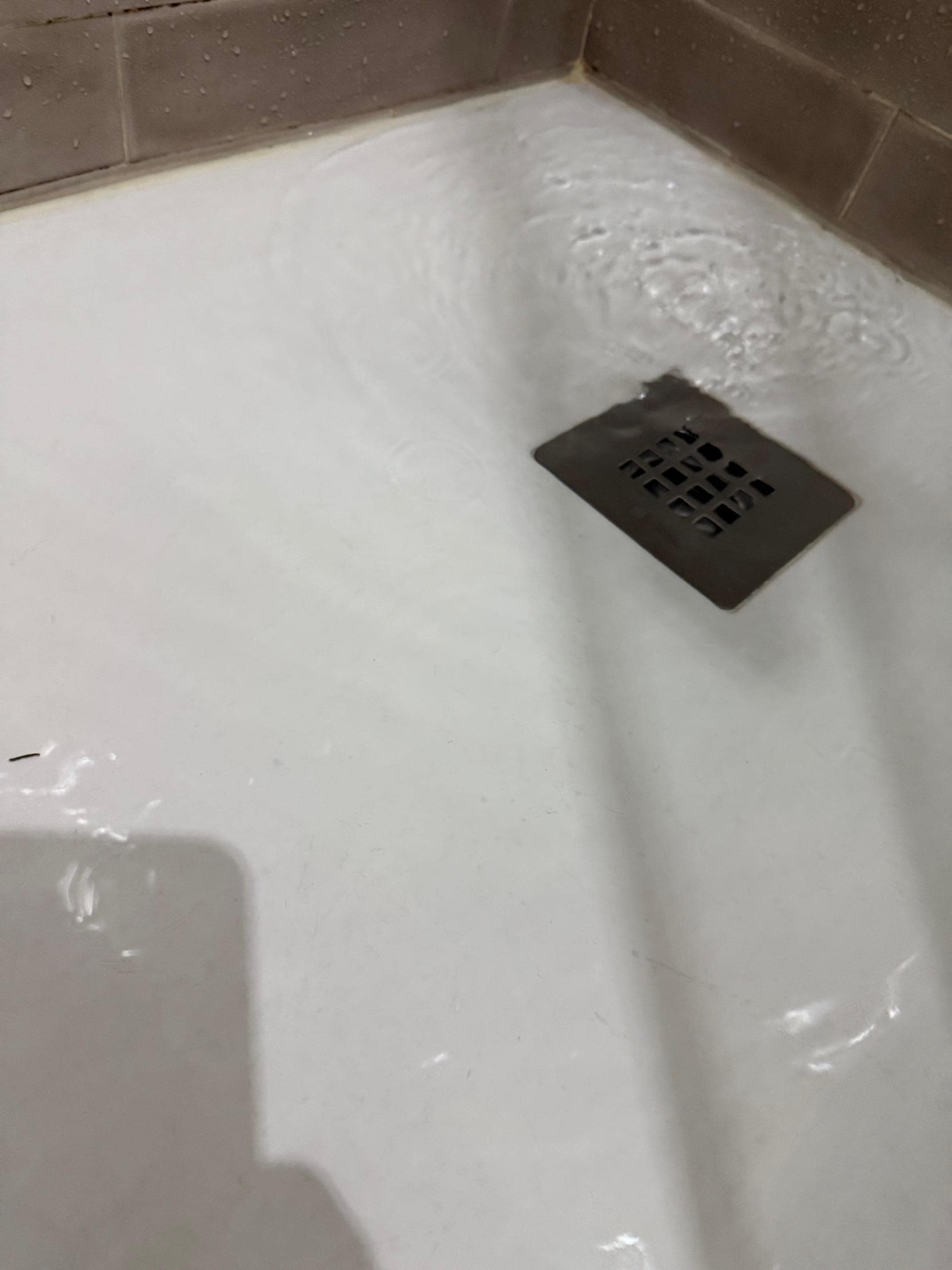 Standing water from slow drains