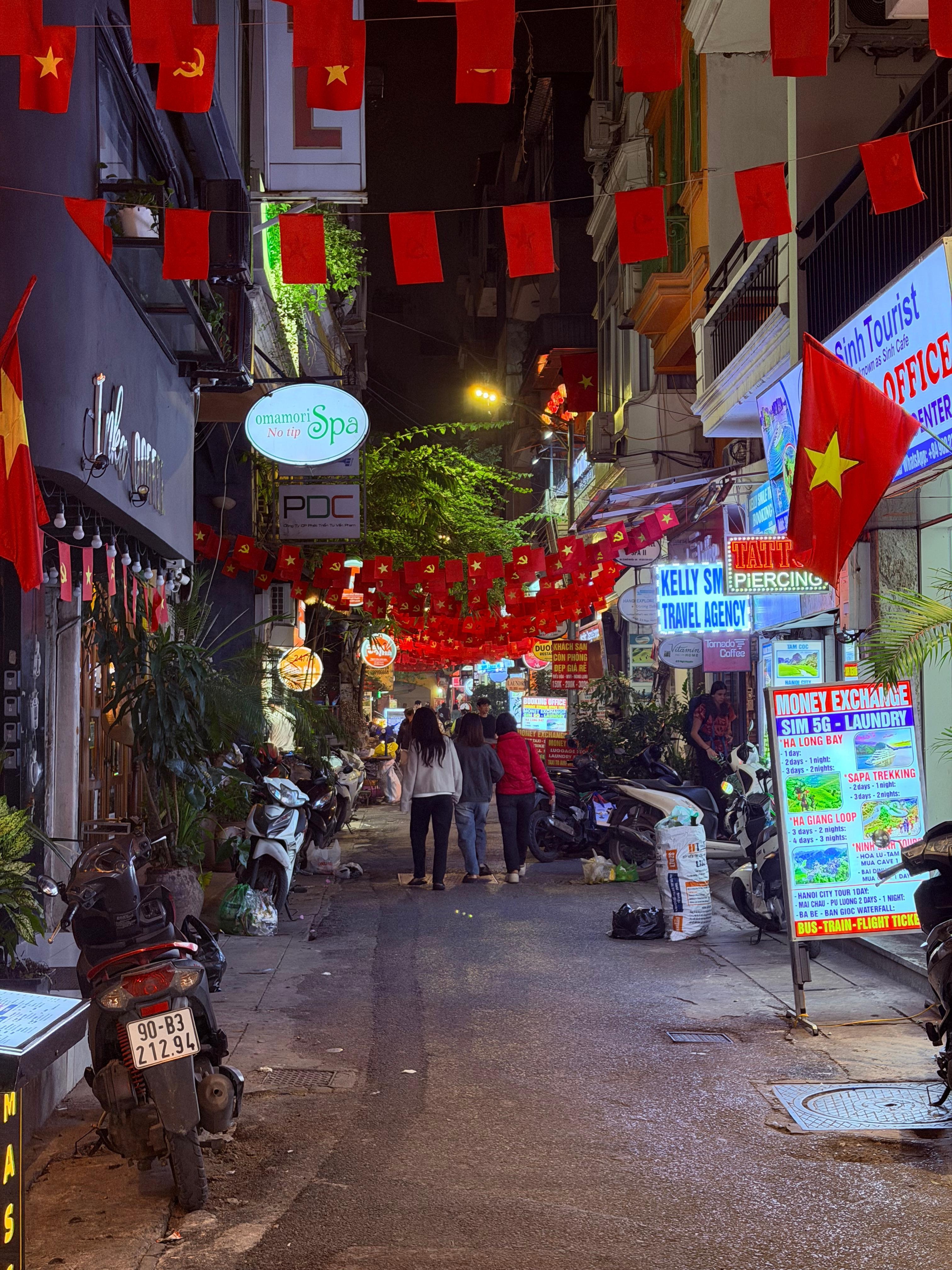Narrow street leading to hotel