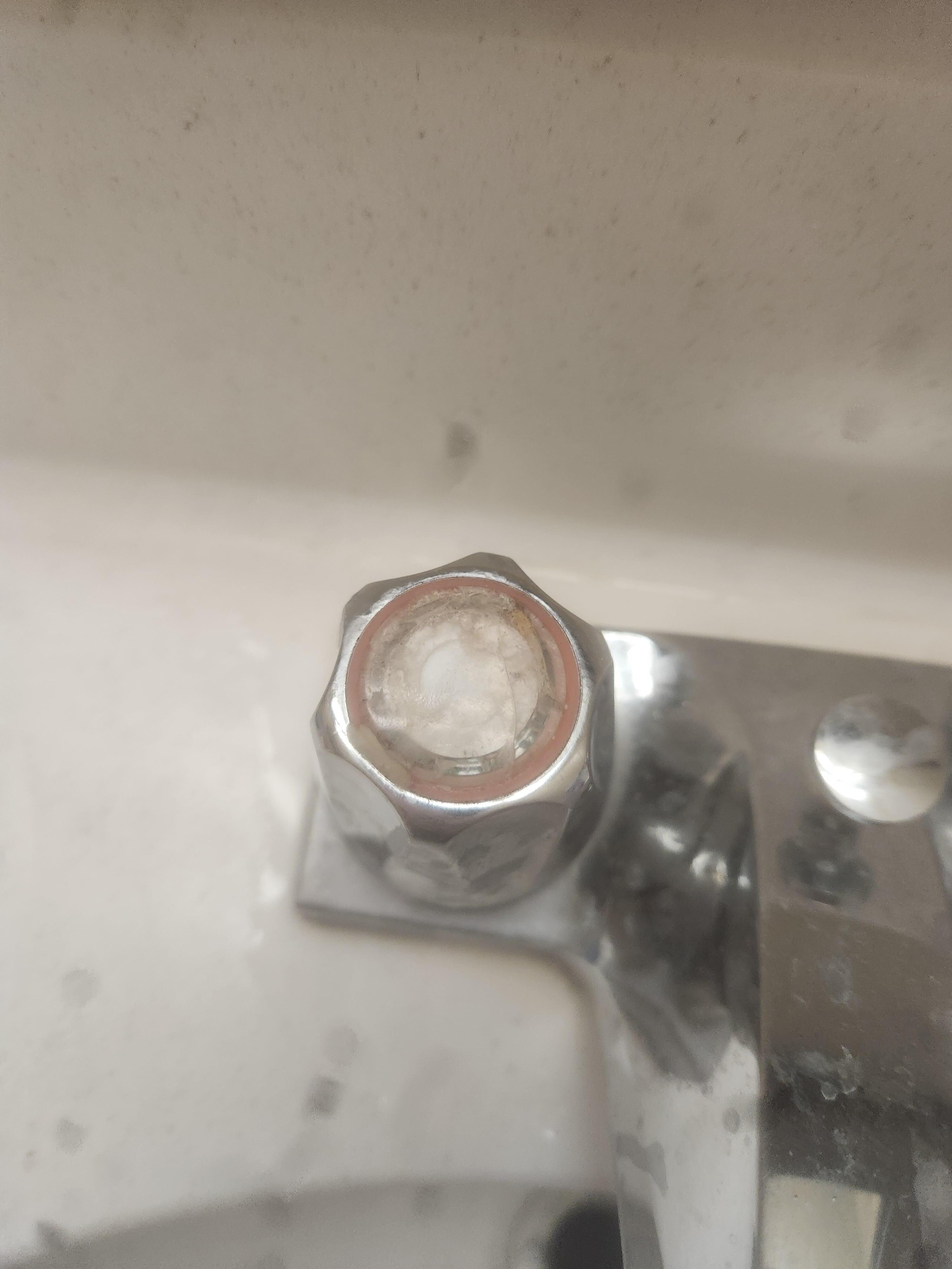 Moldy sink knob