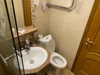 Very small washroom.