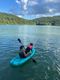 Kayaking off dock