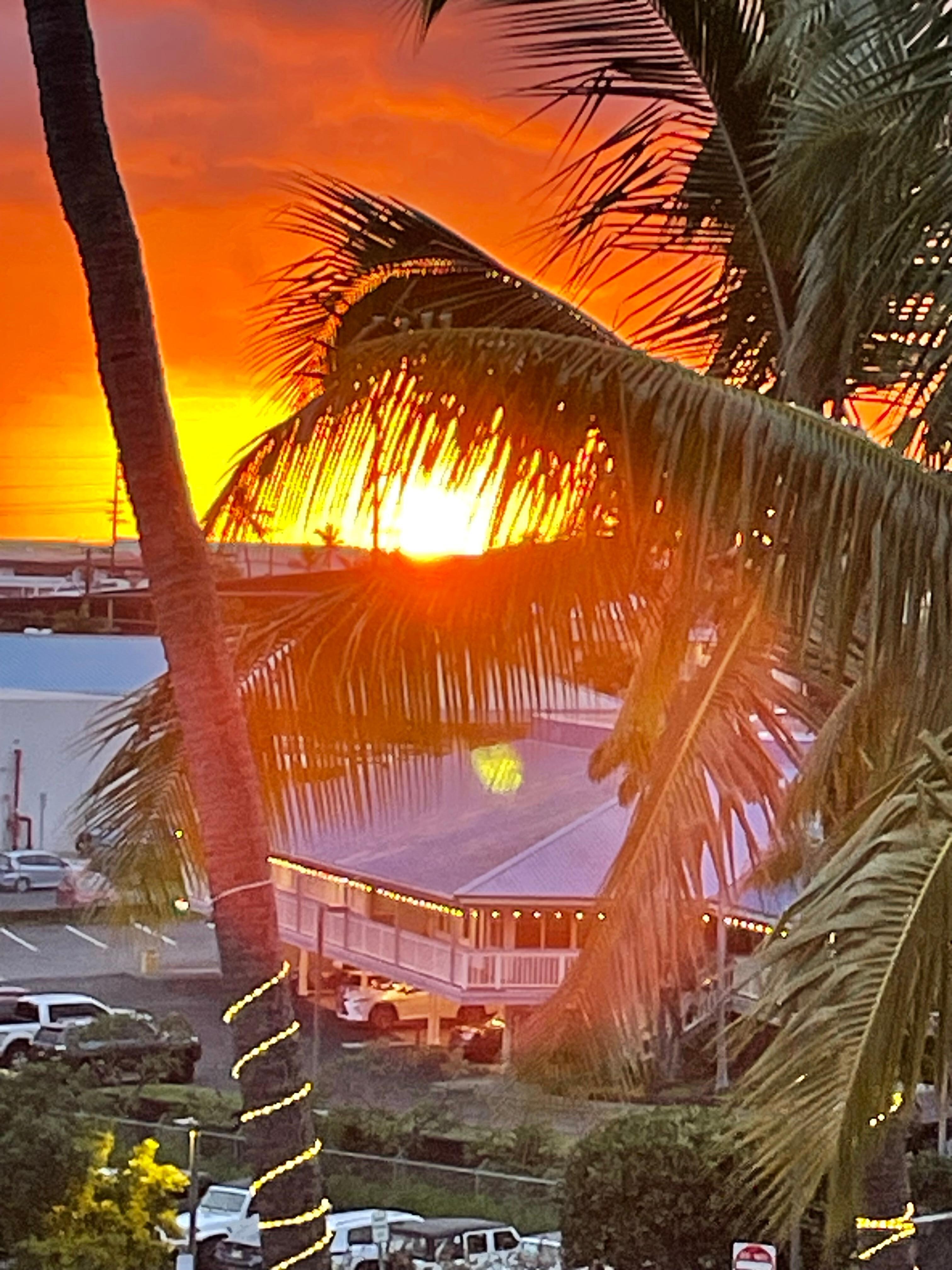 Our 5th floor view from the balcony. Timing IS everything.