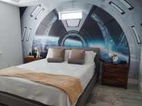 Awesome master bedroom. The shower is indescribable and I wish I had taken a picture.