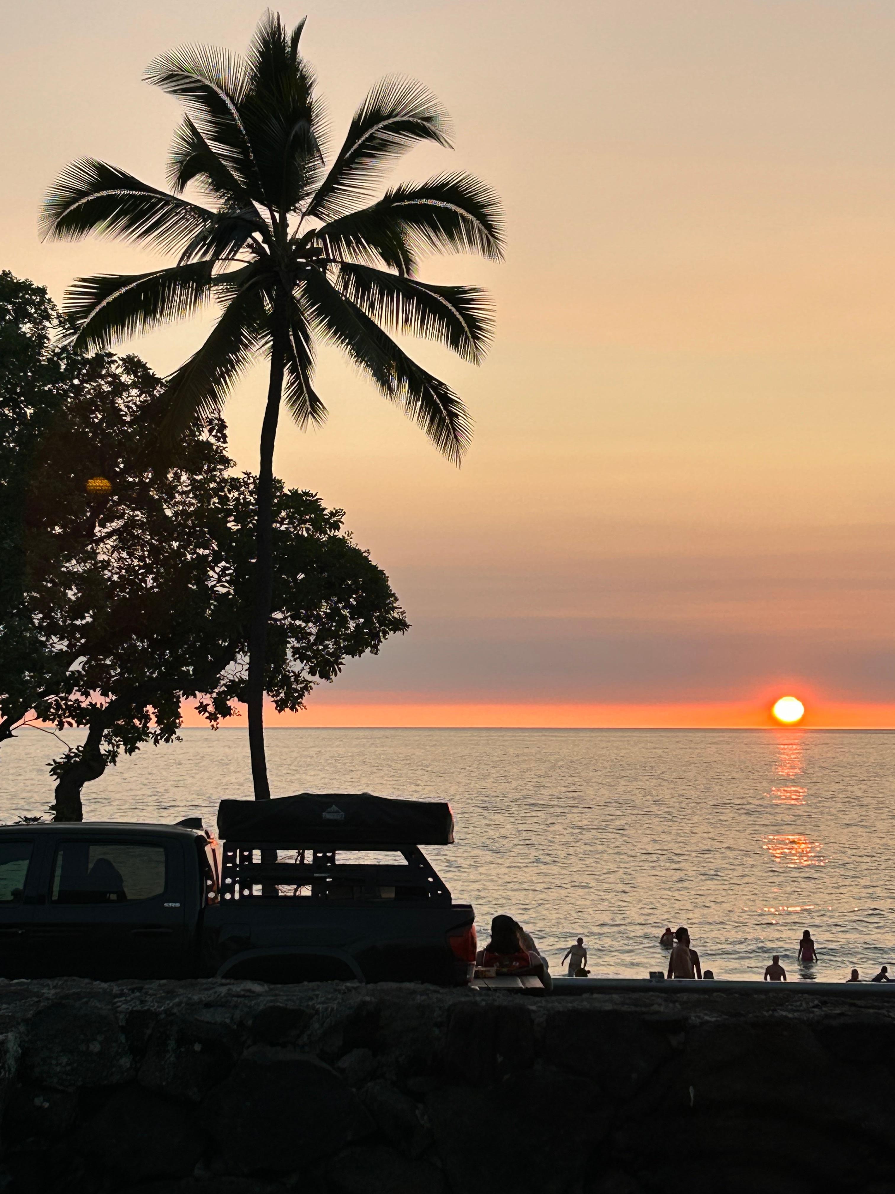 Sunset at Magic Sands Beach, across the street from the condo complex.