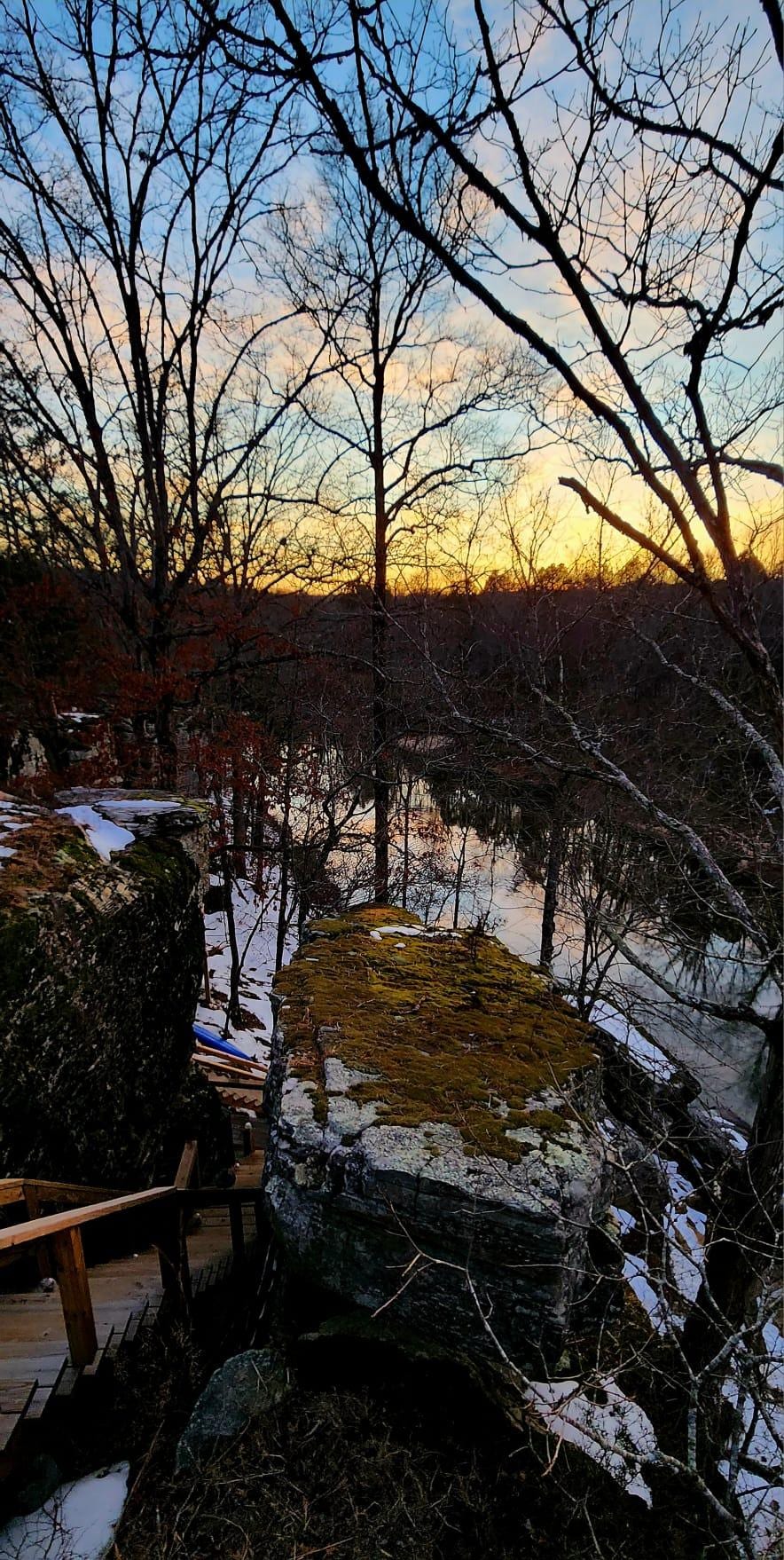 Awesome staircase to waterfront through the bluff