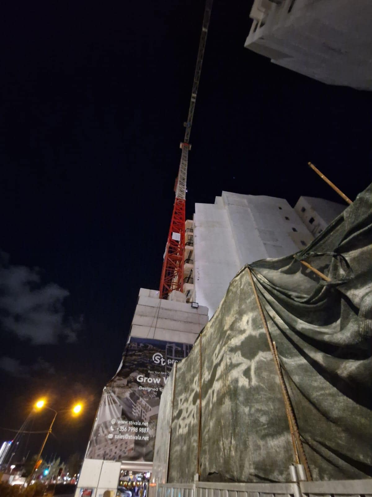 Outside hotel - same the other side.