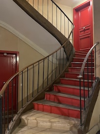 Stairs up to the apartment