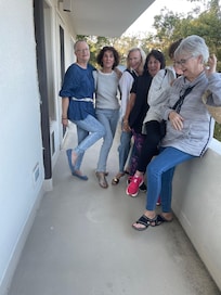 With a friend in town.