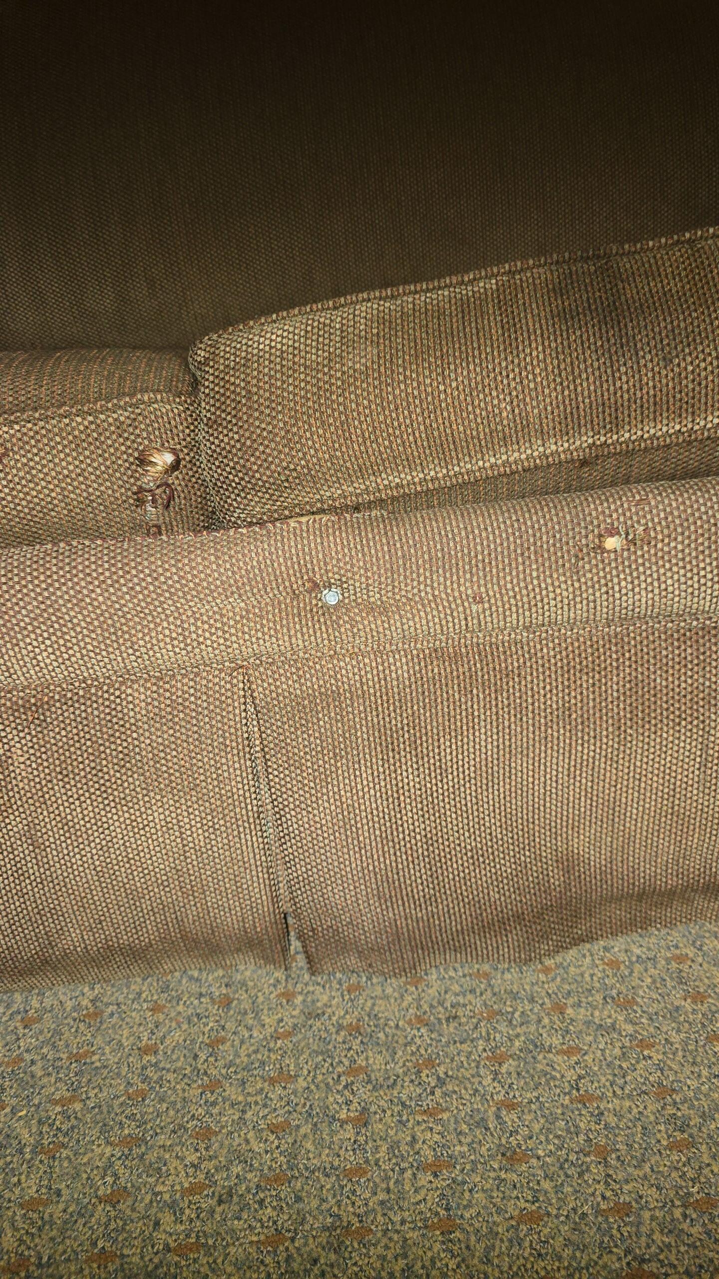 Sofa bed was nailed shut. 