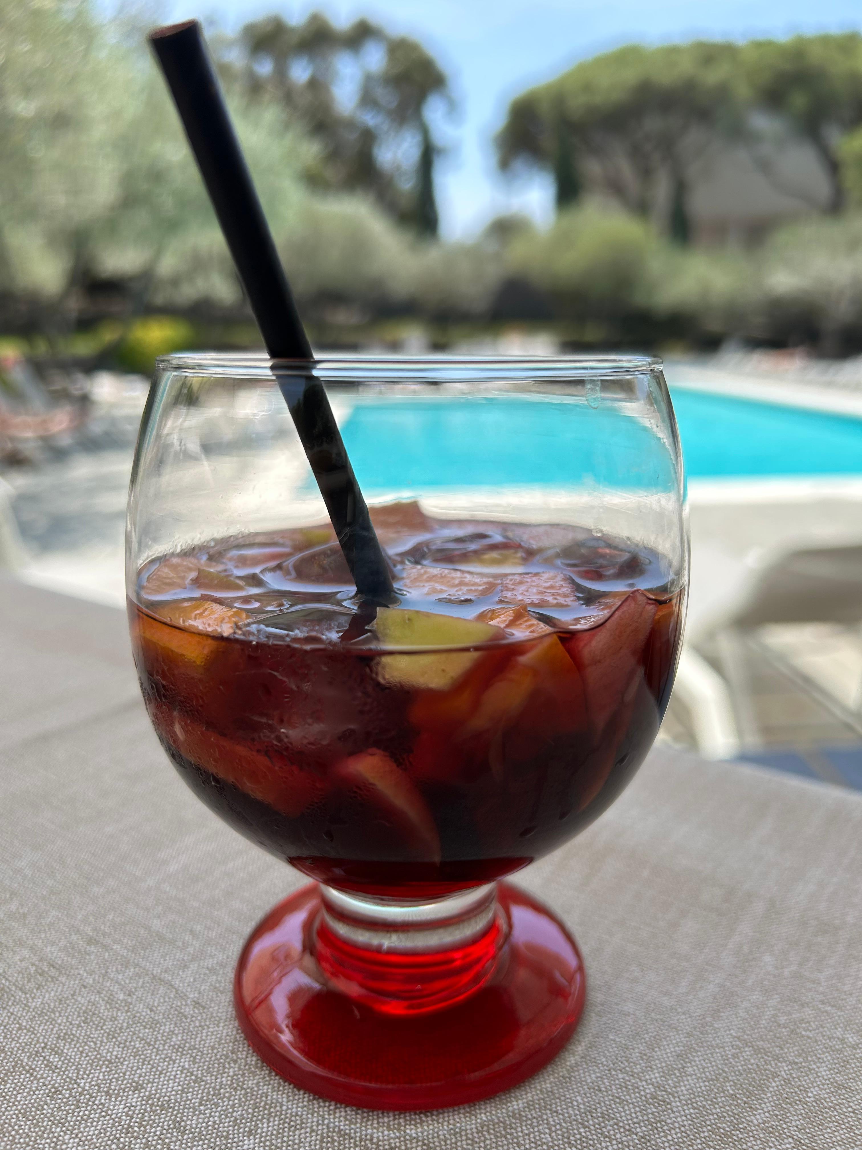 Drinks by the pool