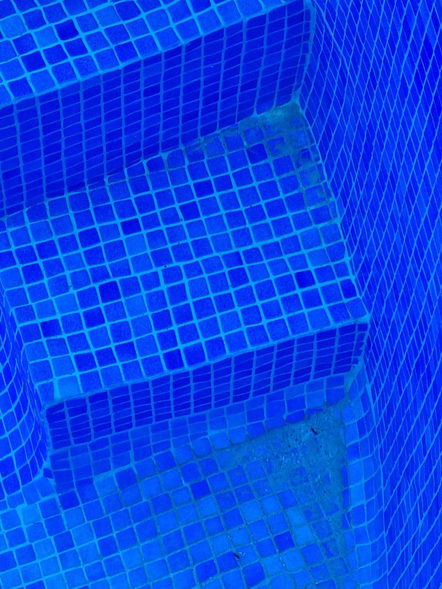 Sediment on bottom of the pool